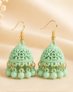 Multicolor Floral Jhumka Earrings - Image 3