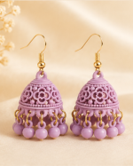 Multicolor Floral Jhumka Earrings - Image 5