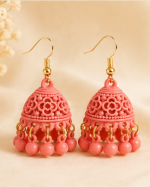 Multicolor Floral Jhumka Earrings - Image 6