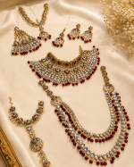 Royal Kundan Bridal Jewellery Set – Gold, Pearl & Maroon