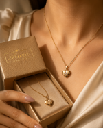 Elegant Gold Heart Pendant Necklace - Image 2