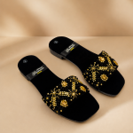 Ladies Fancy Chappal – Velvet with Sequin Handwork