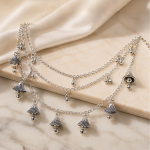 Silver Jhumka Multi-Layer Anklet