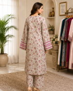 3-Piece Lawn Suit with Embroidered Neck, Sleeves & Daman - Image 4