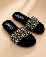 Ladies Fancy Chappal – Velvet Sequin Handwork