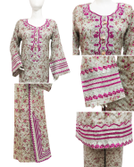 3-Piece Lawn Suit with Embroidered Neck, Sleeves & Daman - Image 5