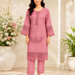3-Piece Chiffon Embroidered Suit with Embroidered Dupatta