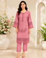 3-Piece Chiffon Embroidered Suit with Embroidered Dupatta