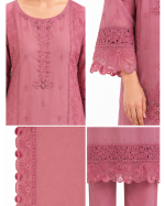 3-Piece Chiffon Embroidered Suit with Embroidered Dupatta - Image 4