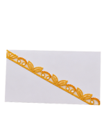 Stylish Leaf-and-Loop Organza Cutwork Lace - Image 4