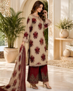 MPrints by Maria B Embroidered Lawn Suit Unstitched 3 Piece - Image 2