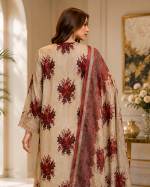 MPrints by Maria B Embroidered Lawn Suit Unstitched 3 Piece - Image 3
