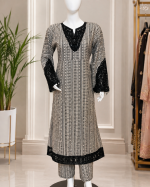 3-Piece Lawn Suit with Embroidered Daman & Airline Front - Image 4