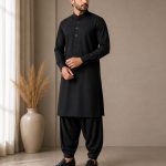 Maloki Stitched Shalwar Kameez – 3 Colors