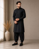 Maloki Stitched Shalwar Kameez – 3 Colors