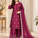 Plum Silk Suit