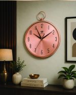A STAR Pocket Watch Style Rose Gold Minimalist Wall Clock (Arabic Numerals) - Image 2