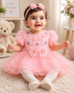 Baby Girls Embroidered Frock Set