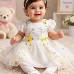 Baby Girls Embroidered Frock Set