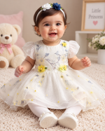 Baby Girls Embroidered Frock Set