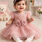 Baby Girls Embroidered Frock Set