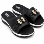 Embellished Black Comfort Slides