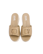 Buckle Accent Platform Slides - Image 2