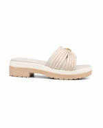 Pleated Bow Accent Platform Slides - Image 3