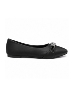 Pointed Toe Embellished Flat Pumps - Image 4