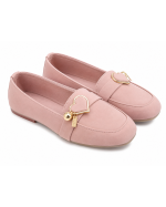 Heart Charm Faux Suede Flat Loafers - Image 6