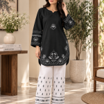 Petal 2-Piece Embroidered Cotton Co-ord Set (Gol Daman Top & Flapper)