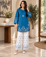Petal 2-Piece Embroidered Cotton Co-ord Set (Gol Daman Top & Flapper) - Image 5