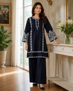 Aina 2-Piece Embroidered Stitched Cotton Suit (Shirt & Flapper) - Image 6