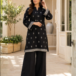Amal Embroidered Cotton 2-Piece Suit (Booti Kurta & Flapper)