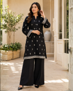 Amal Embroidered Cotton 2-Piece Suit (Booti Kurta & Flapper)