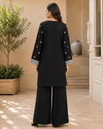 Amal Embroidered Cotton 2-Piece Suit (Booti Kurta & Flapper) - Image 2