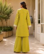 Amal Embroidered Cotton 2-Piece Suit (Booti Kurta & Flapper) - Image 5