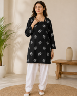 Hoor 2-Piece Embroidered Cotton Suit (Kurta & Farshi Shalwar)