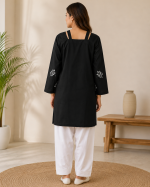 Hoor 2-Piece Embroidered Cotton Suit (Kurta & Farshi Shalwar) - Image 2