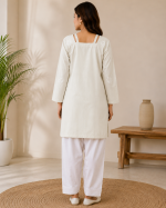 Hoor 2-Piece Embroidered Cotton Suit (Kurta & Farshi Shalwar) - Image 6