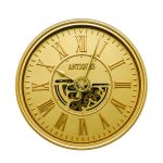 Vintage Antique Brass Skeleton Moving Gear Wall Clock (Roman Numerals)