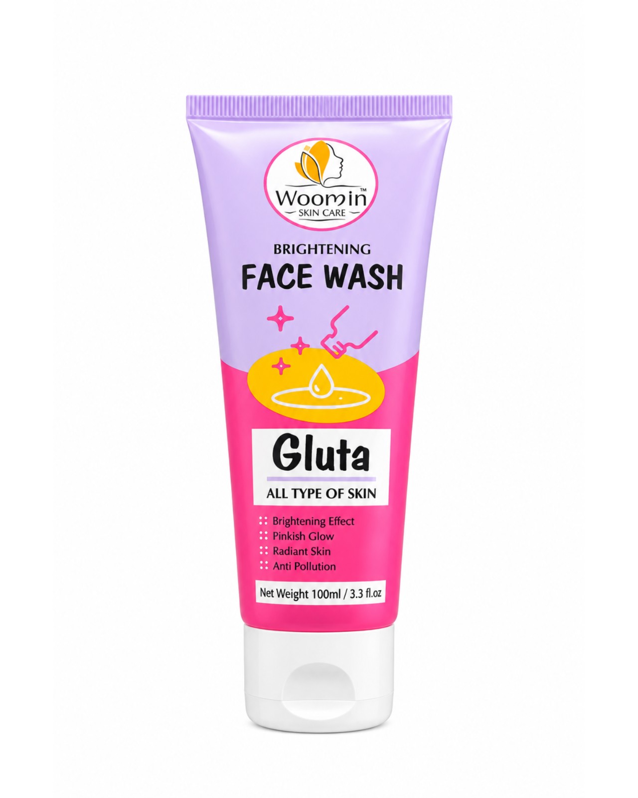 51-3000kb Woomin Gluta Brightening Face Wash - Image 1
