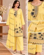 Yellow Embroidered Suit - Image 4