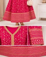 Jal Maxi – Embroidered Bamber Chiffon Gown - Image 16