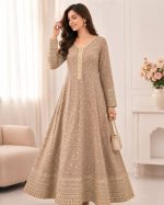 Jal Maxi – Embroidered Bamber Chiffon Gown - Image 14
