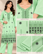 Green Embroidered Suit - Image 4