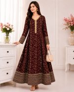 Jal Maxi – Embroidered Bamber Chiffon Gown - Image 13
