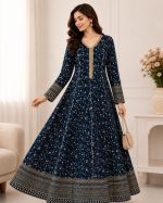 Jal Maxi – Embroidered Bamber Chiffon Gown - Image 12