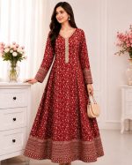 Jal Maxi – Embroidered Bamber Chiffon Gown - Image 11