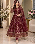 Embroidered Anarkali Dress - Image 2